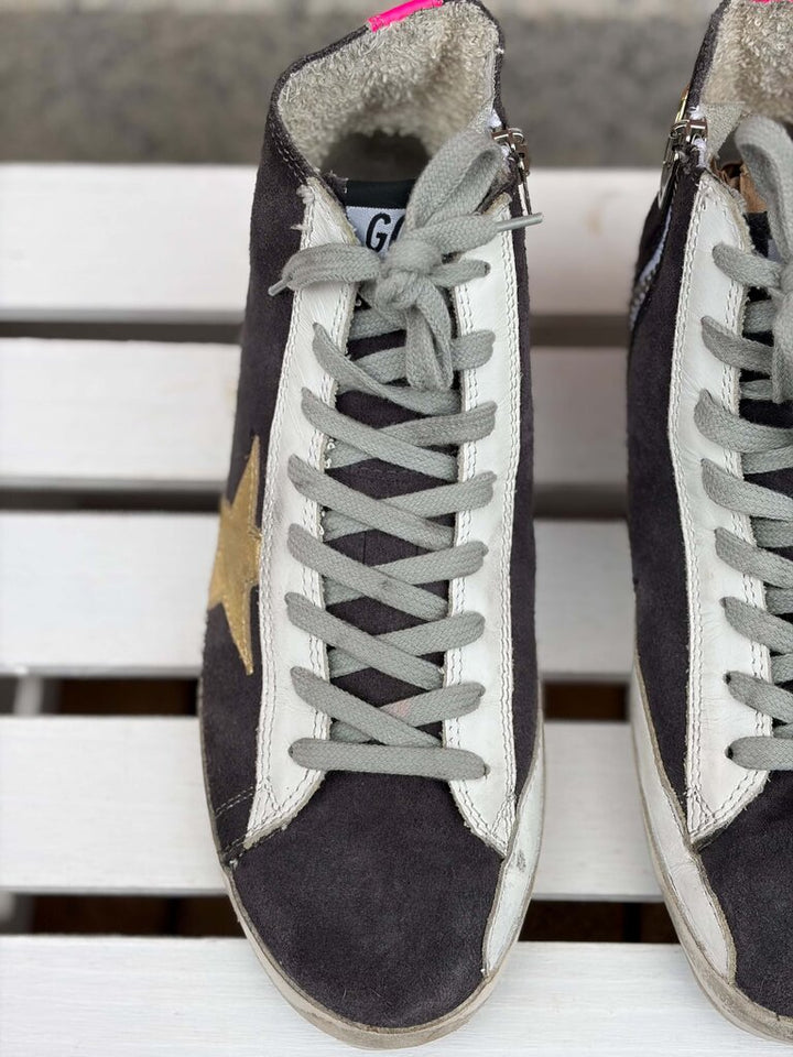 Golden Goose Suede Francy Gold Star Athletic Sneaker - Size 7