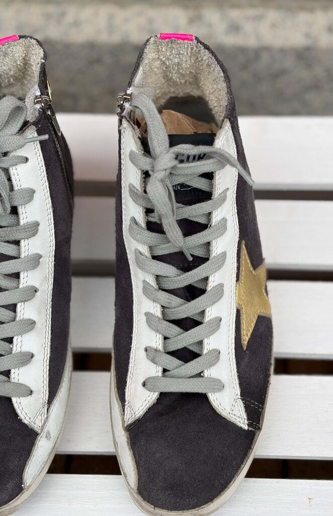 Golden Goose Suede Francy Gold Star Athletic Sneaker - Size 7
