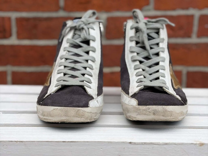Golden Goose Suede Francy Gold Star Athletic Sneaker - Size 7