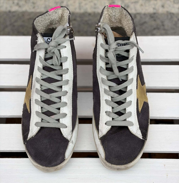 Golden Goose Suede Francy Gold Star Athletic Sneaker - Size 7