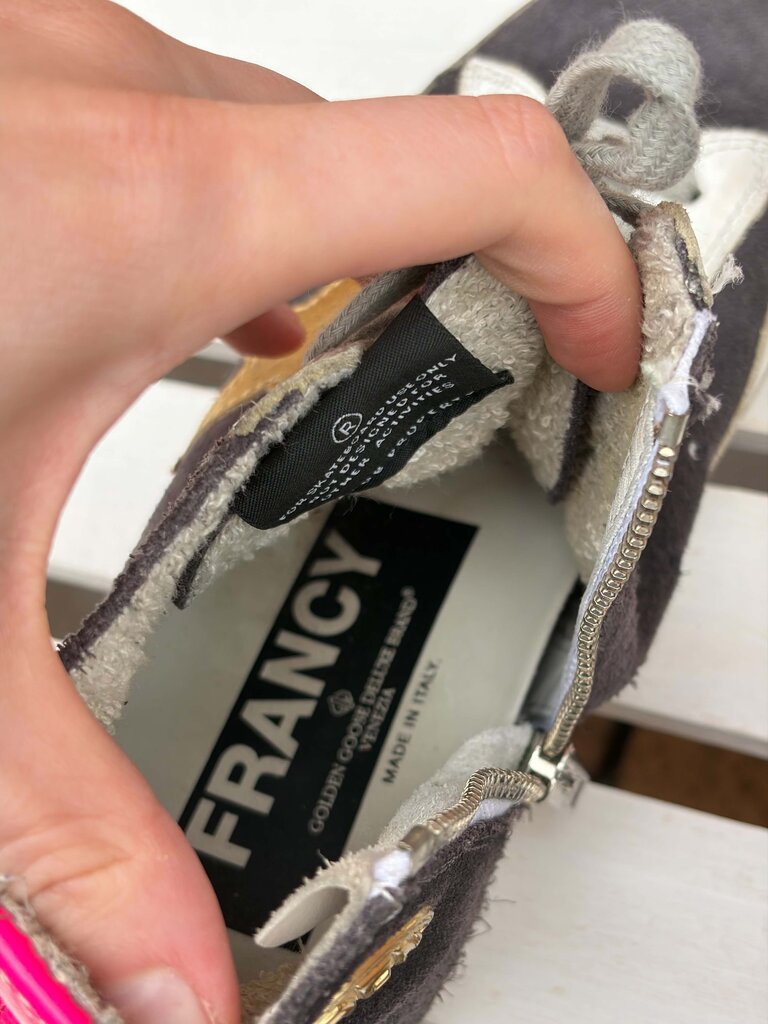 Golden Goose Suede Francy Gold Star Athletic Sneaker - Size 7