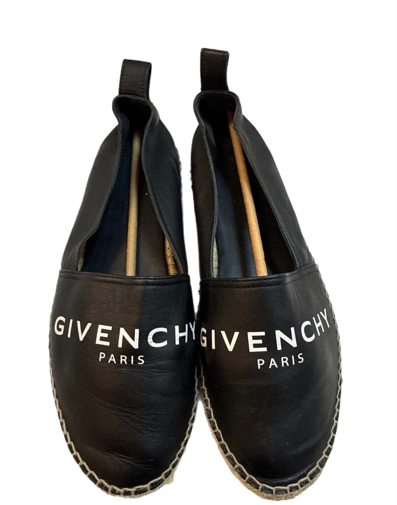 Givenchy Logo Leather Slip On Espadrilles - Size 40