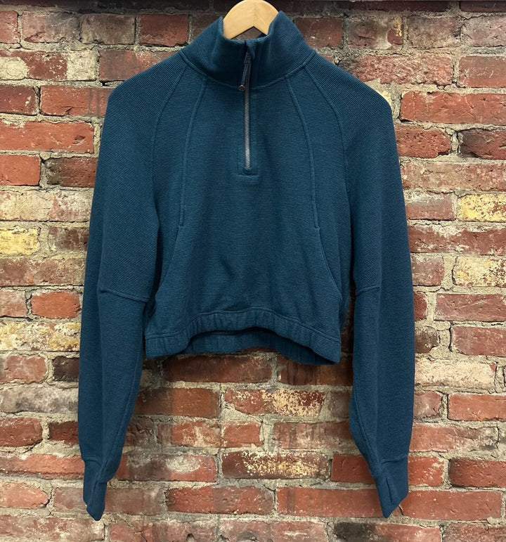 Lululemon Waffle Scuba Cropped Funnel-Neck Half Zip - Size Small