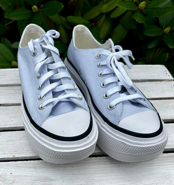 Converse Chuck Taylor All Star Lift Double Stack Platform in Blueberry Ice - Size 8