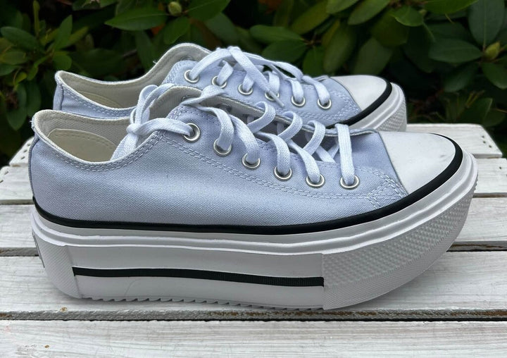 Converse Chuck Taylor All Star Lift Double Stack Platform in Blueberry Ice - Size 8