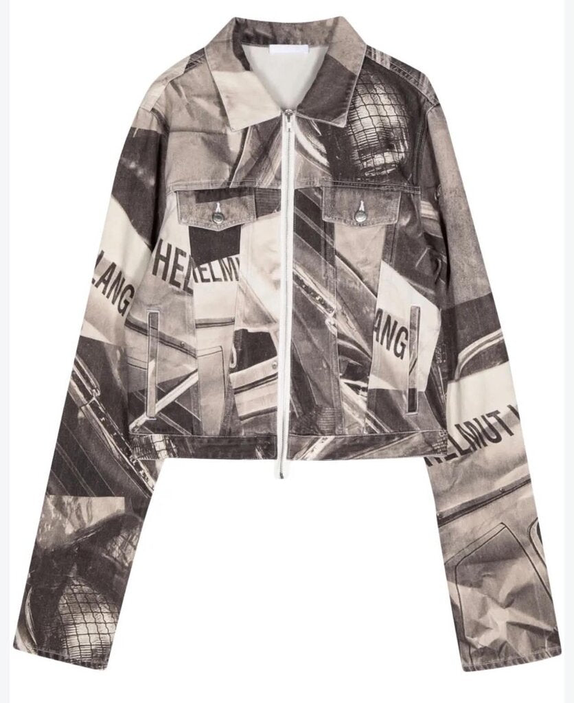 Helmut Lang Car Print Denim Shirt Jacket NWT - Size XL (Retail $595)