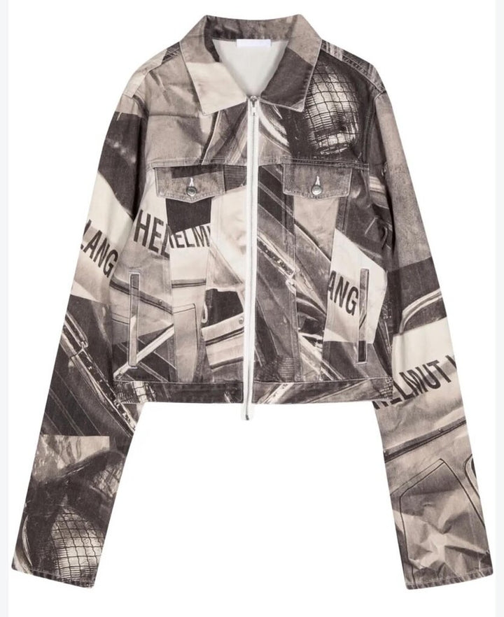 Helmut Lang Car Print Denim Shirt Jacket NWT - Size XL (Retail $595)