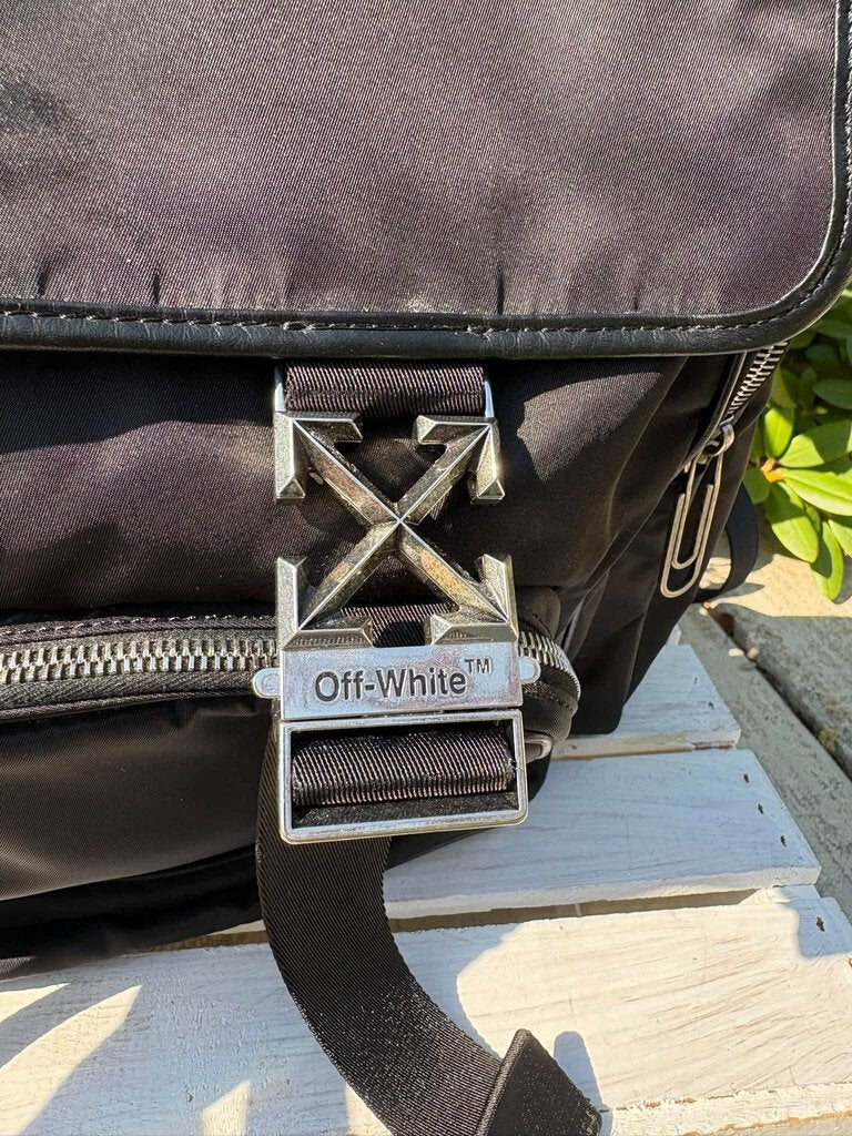 Off White Arrow Tuc Nylon Backpack