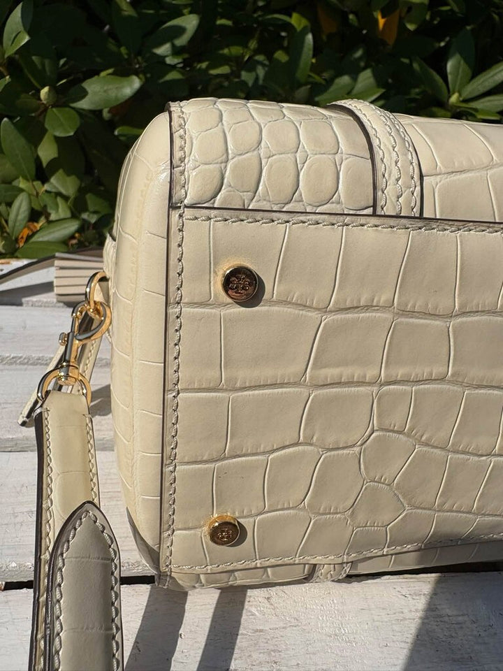 Tory Burch Thea Mini Embossed Leather Satchel (Retails for $548)