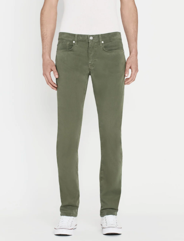 Frame Men's L'Homme Brushed Twill Pants in Washed Military - Size 32