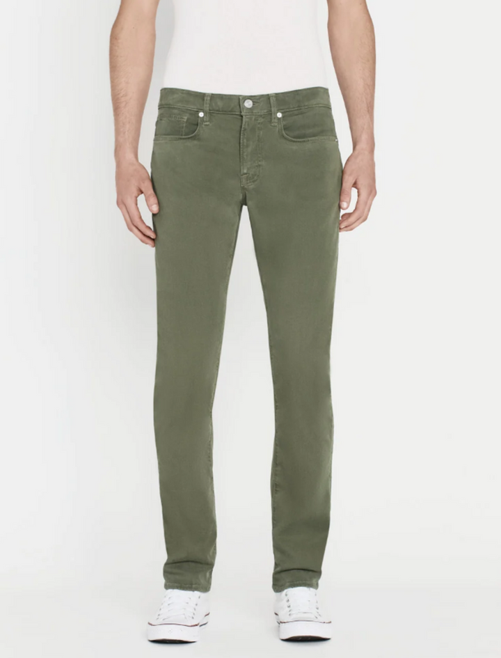 Frame Men's L'Homme Brushed Twill Pants in Washed Military - Size 32