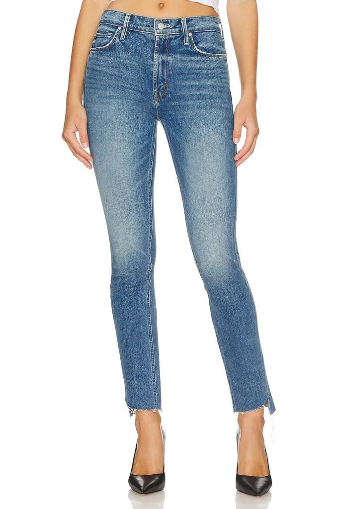 Mother Jeans The Mid Rise Dazzler Ankle Step Fray in Something To Remember - Size 32