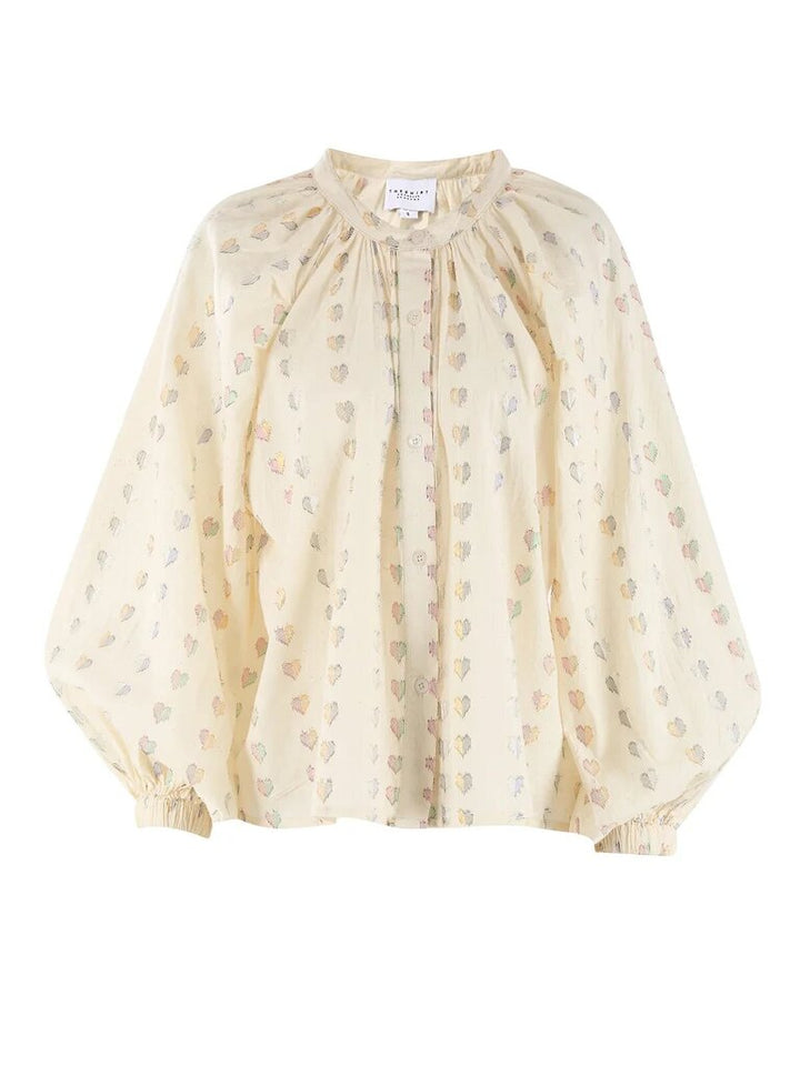 The Shirt 'The Minka Shirt' in Lurex Hearts - Size XS