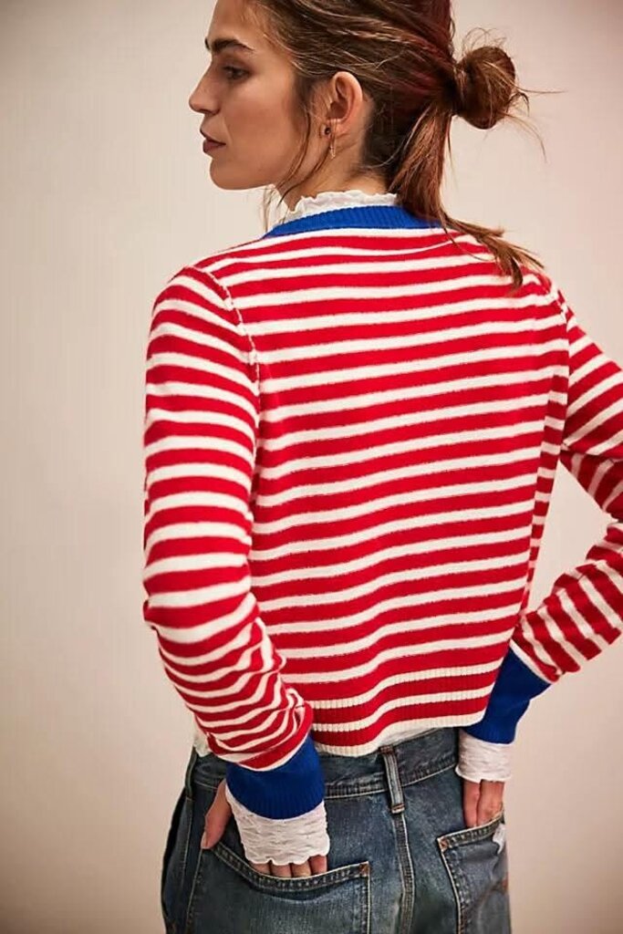 Free People Nocturnal Stripe Cardigan - Size Small