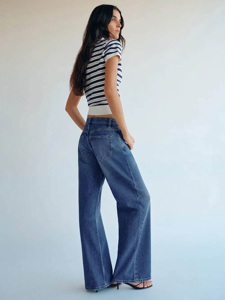 Reformation Cary Low Rise Slouchy Wide Leg Long Jeans - Size 30 (Retails for $178)