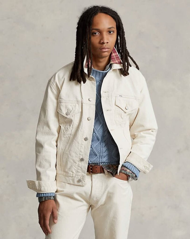 Men's Ralph Lauren Relaxed Fit Canvas Trucker Jacket - Size Medium (Retails for $298)