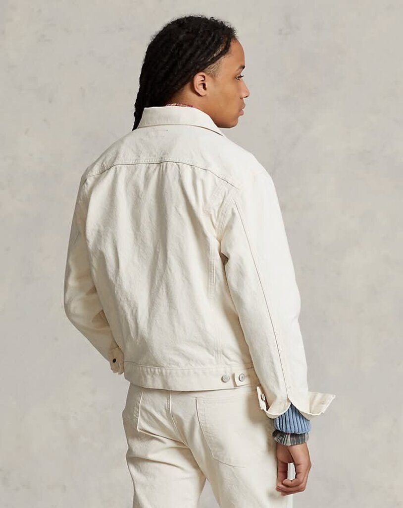 Men's Ralph Lauren Relaxed Fit Canvas Trucker Jacket - Size Medium (Retails for $298)