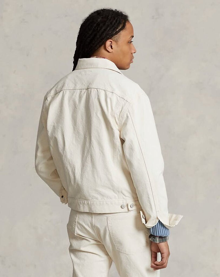 Men's Ralph Lauren Relaxed Fit Canvas Trucker Jacket - Size Medium (Retails for $298)