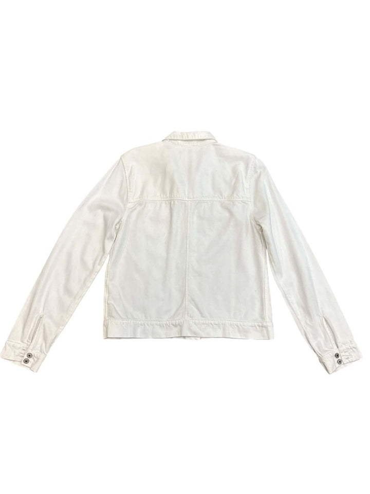 Paige Relaxed White Denim Jacket - Size Large