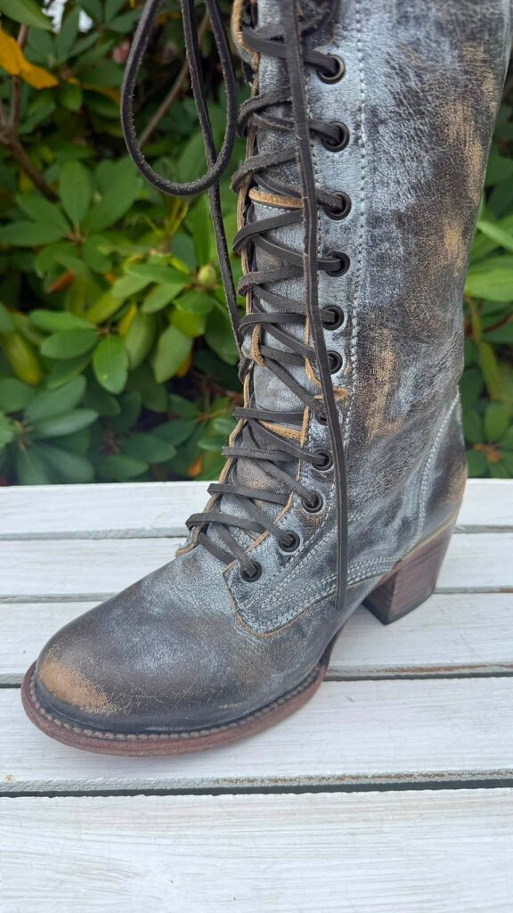 Free Bird By Steven Grany Tall Lace Up Leather Boots - Size 8 (Retails for $395)