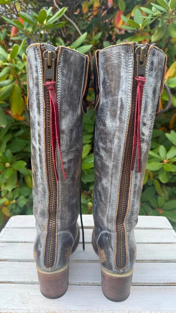 Free Bird By Steven Grany Tall Lace Up Leather Boots - Size 8 (Retails for $395)