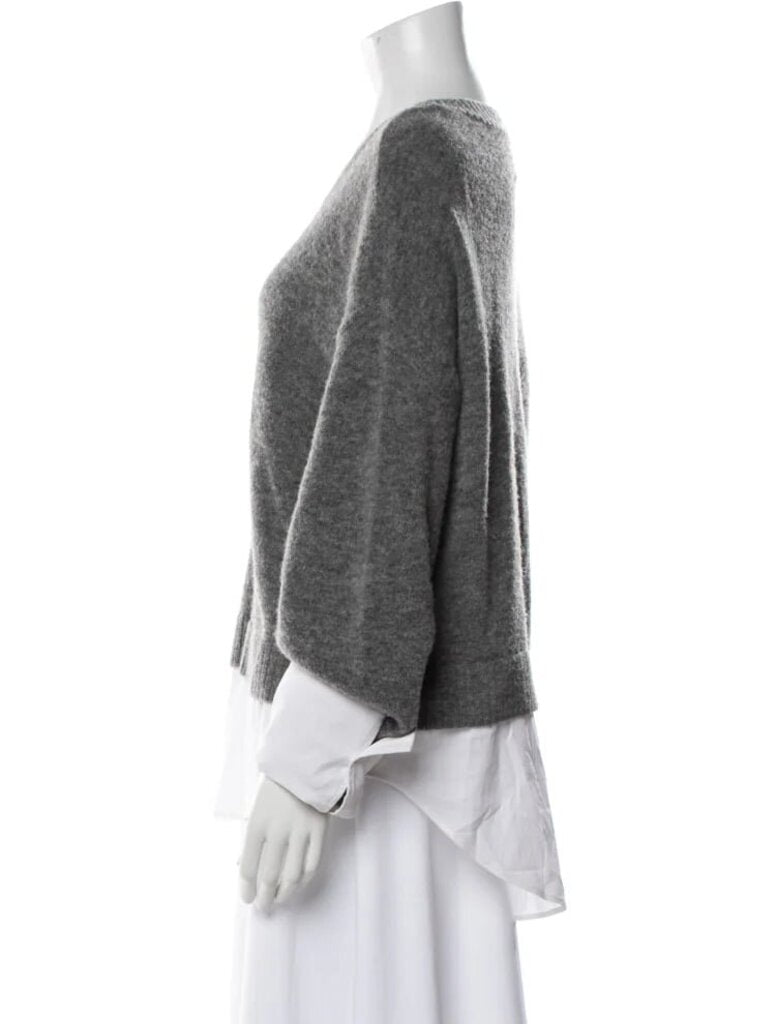 Cinq a Sept Layered Sweater in Grey - Size Small