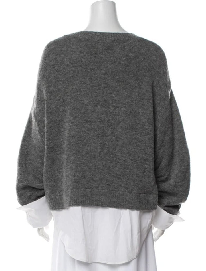 Cinq a Sept Layered Sweater in Grey - Size Small