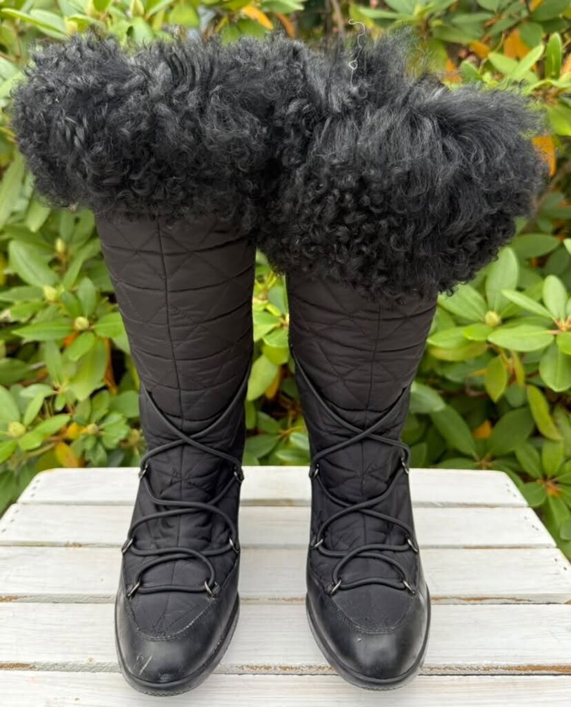 Prada Vintage Quilted Nylon Wedge Boots - Size 36.5