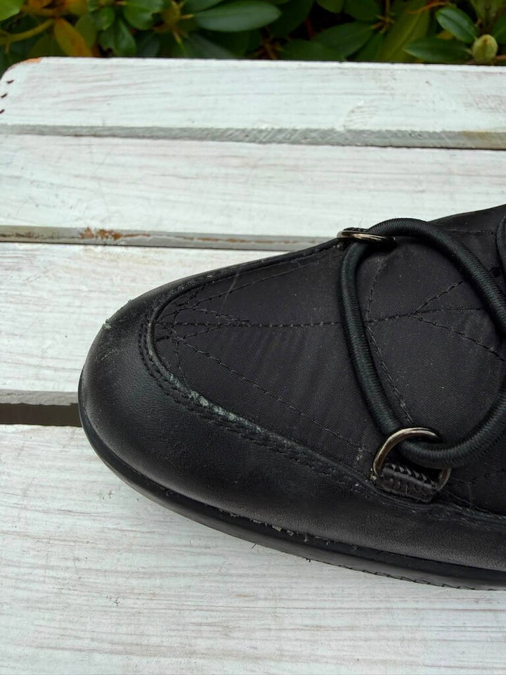 Prada Vintage Quilted Nylon Wedge Boots - Size 36.5