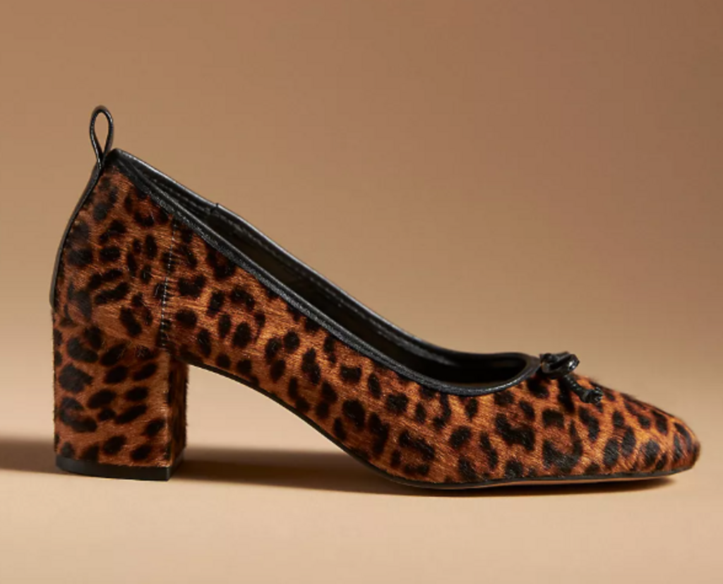 Maeve Heeled Ballet Pumps - Size 8