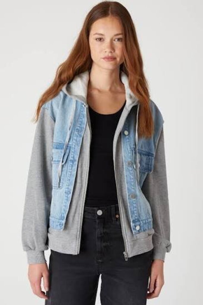 BLANKNYC Multi Media Denim Jacket - Size Small
