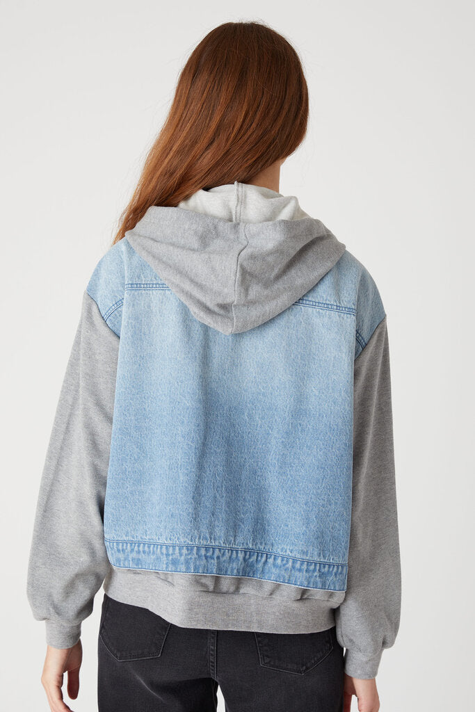 BLANKNYC Multi Media Denim Jacket - Size Small
