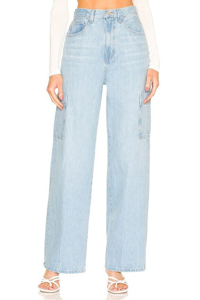 Frame High Rise Baggy Pocket Jeans in Genoa - Size 27 (Retails $288)