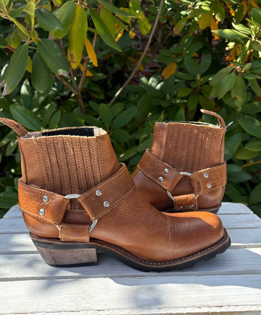 Freebird Whiskey Leather Harness Ankle Boots - Size 7