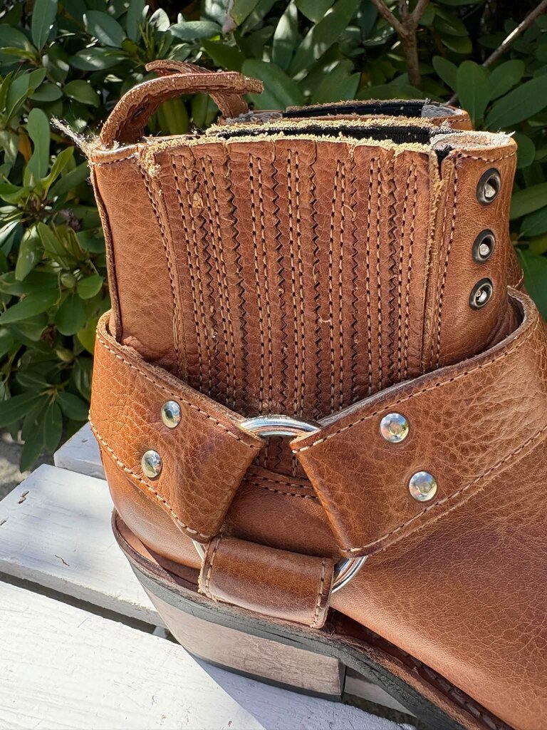 Freebird Whiskey Leather Harness Ankle Boots - Size 7