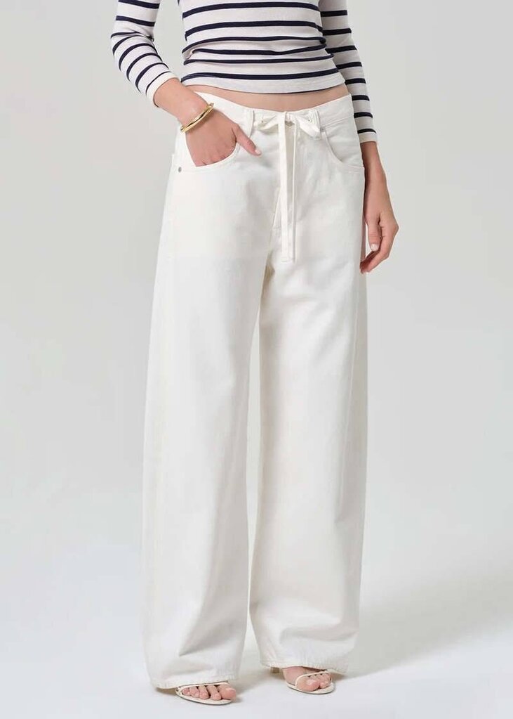 Citizens of Humanity White Brynn Drawstring Jeans - Size 29 (Retails $298)