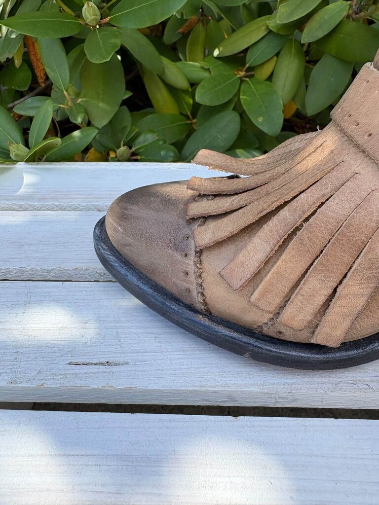 Free People Circle Back Fringe Booties - Size 38