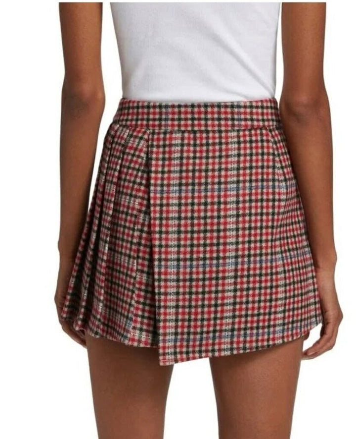 Rails Adriana Pleated Mini Skirt in Crimson Mini Check - Size 0 (Retails for $178)
