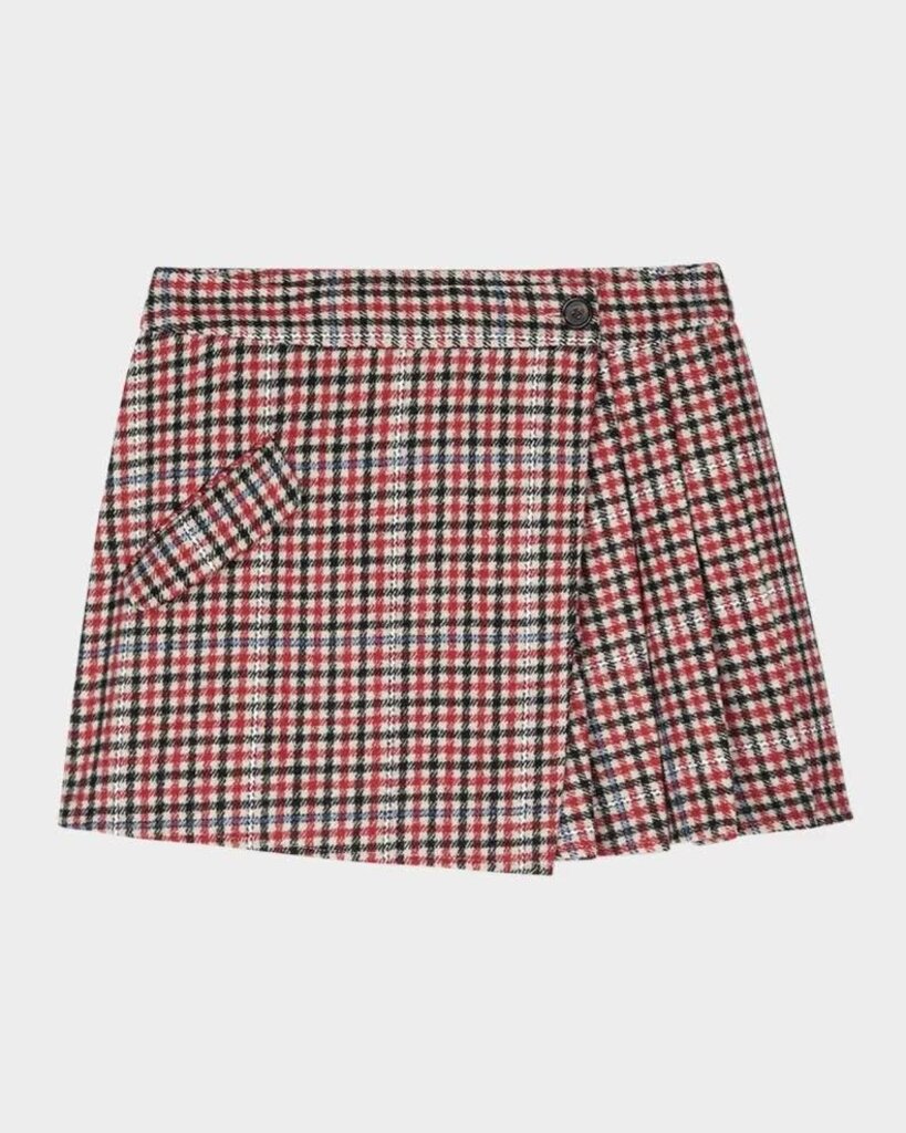 Rails Adriana Pleated Mini Skirt in Crimson Mini Check - Size 0 (Retails for $178)