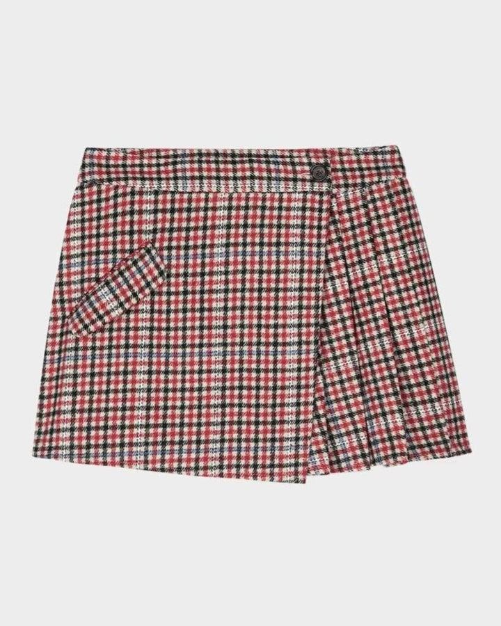 Rails Adriana Pleated Mini Skirt in Crimson Mini Check - Size 0 (Retails for $178)