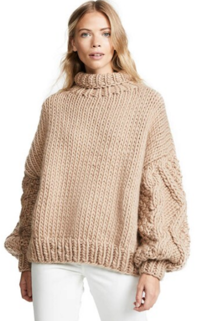 I Love Mr. Mittens NWT Diamond Sleeve High Neck Sweater - Size M/L (Retails for $530)