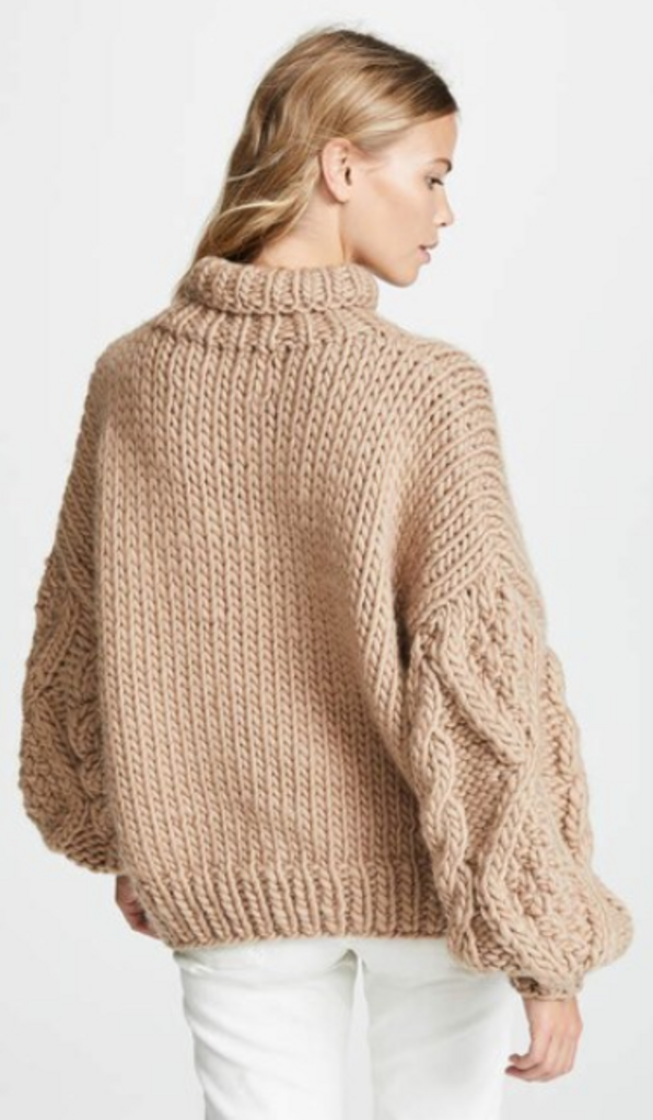 I Love Mr. Mittens NWT Diamond Sleeve High Neck Sweater - Size M/L (Retails for $530)