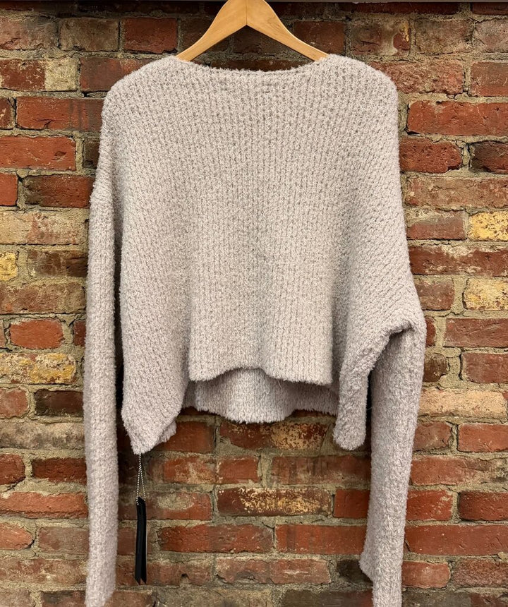 AMIRI Chunky Bouclé V-Neck Drop-Shoulder Sweater - Size Medium