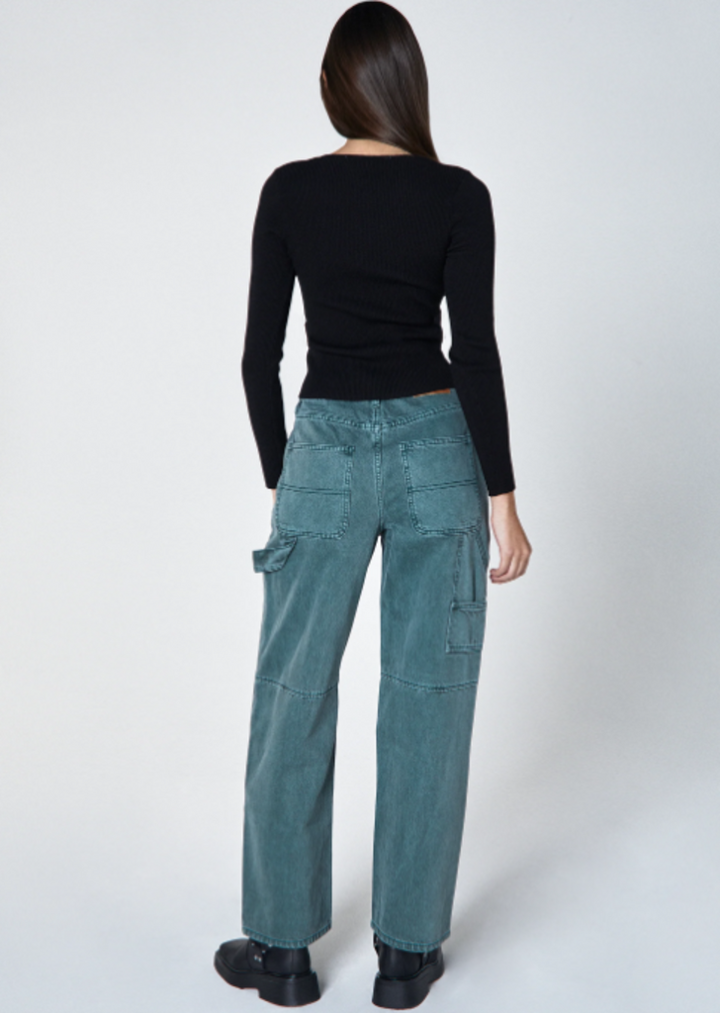 Unpublished NWT Alex High Rise Relaxed Leg Carpenter Pants In Seawater - Size 27 (Retails for $128)