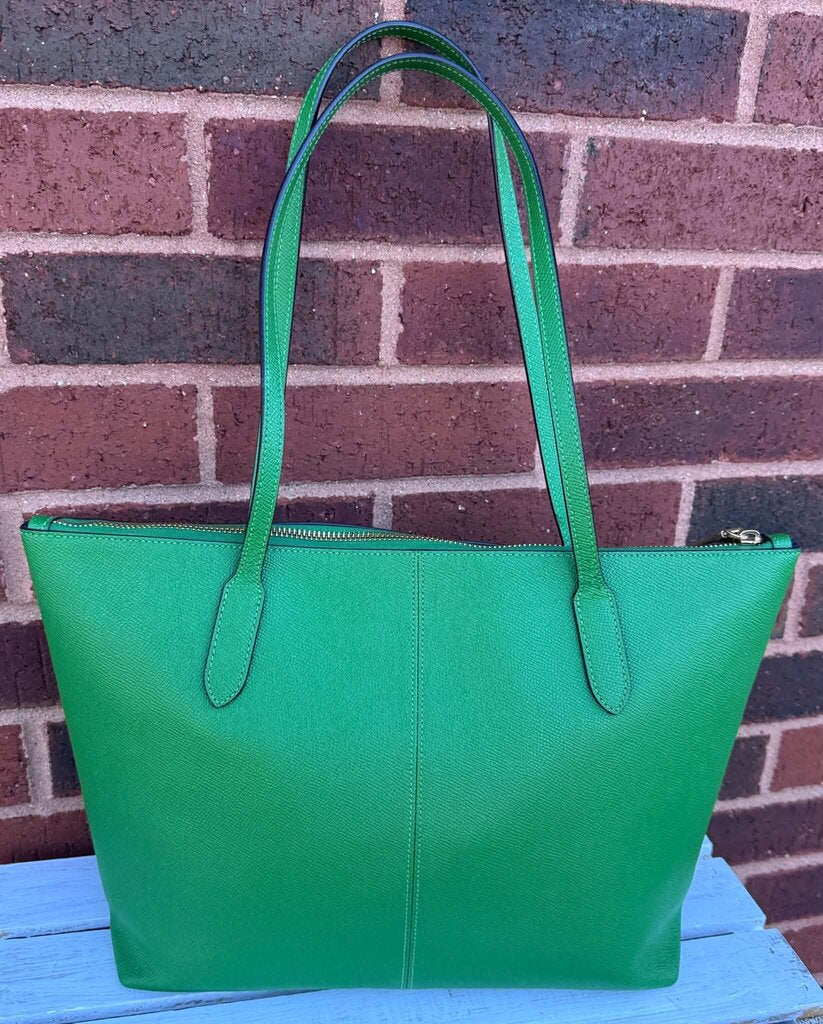 Coach Zip Top Tote Bag In Kelly Green