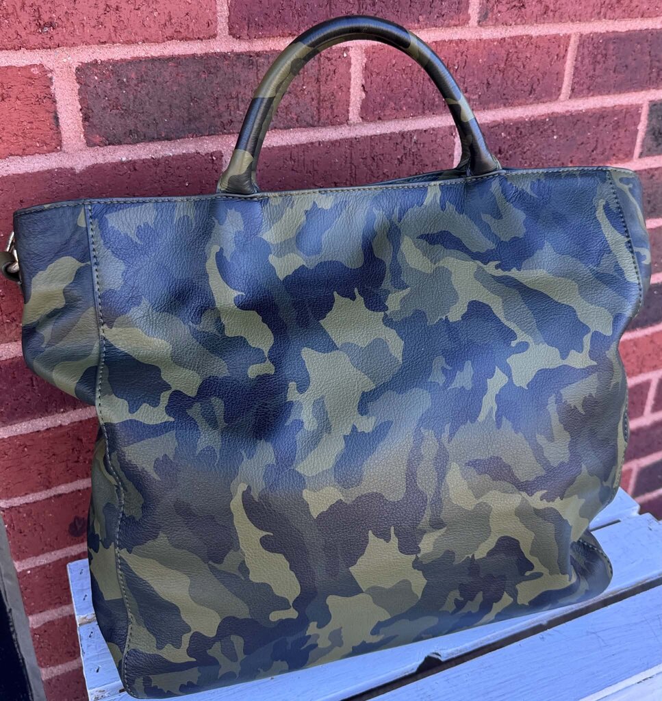Mark & Graham Camo Leather Hobo Bag