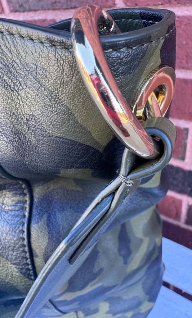 Mark & Graham Camo Leather Hobo Bag