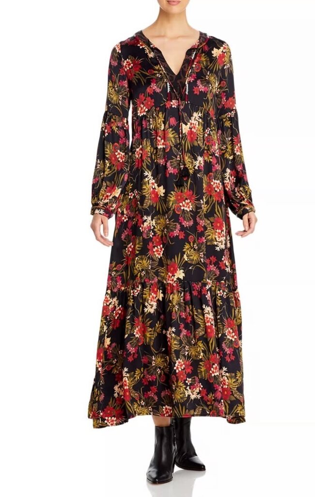 Johnny Was Layered Floral Maxi Dress - Size Medium