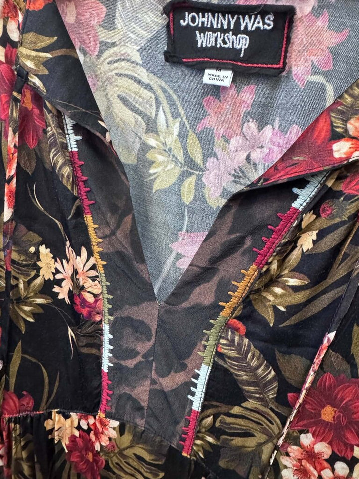 Johnny Was Layered Floral Maxi Dress - Size Medium