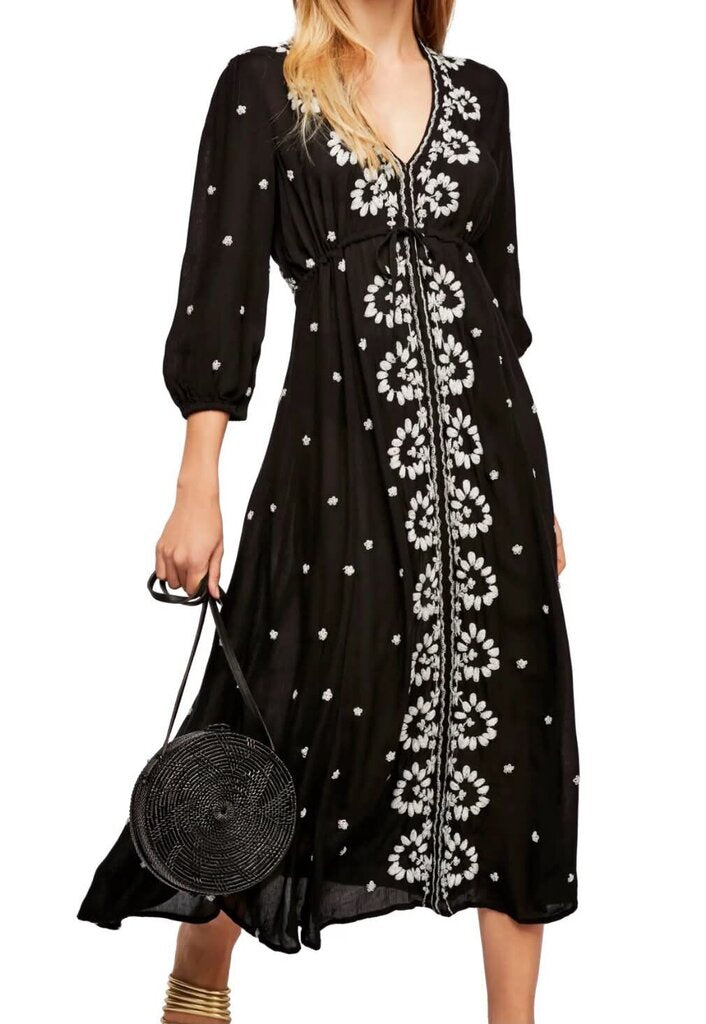 Free People Embroidered Fable Dress - Size Small